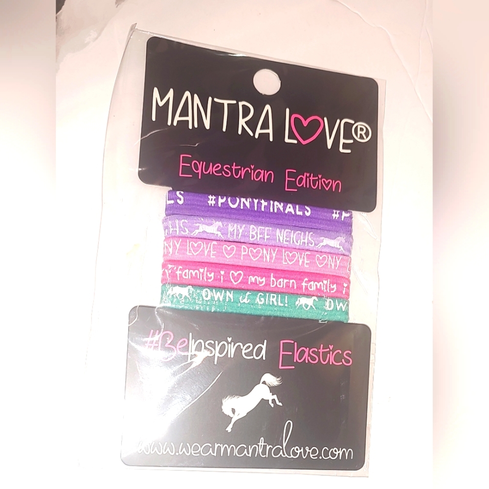 Equestrian Edition Mantra Love Hair Elastics OR Wristbands Trotsetter Horses